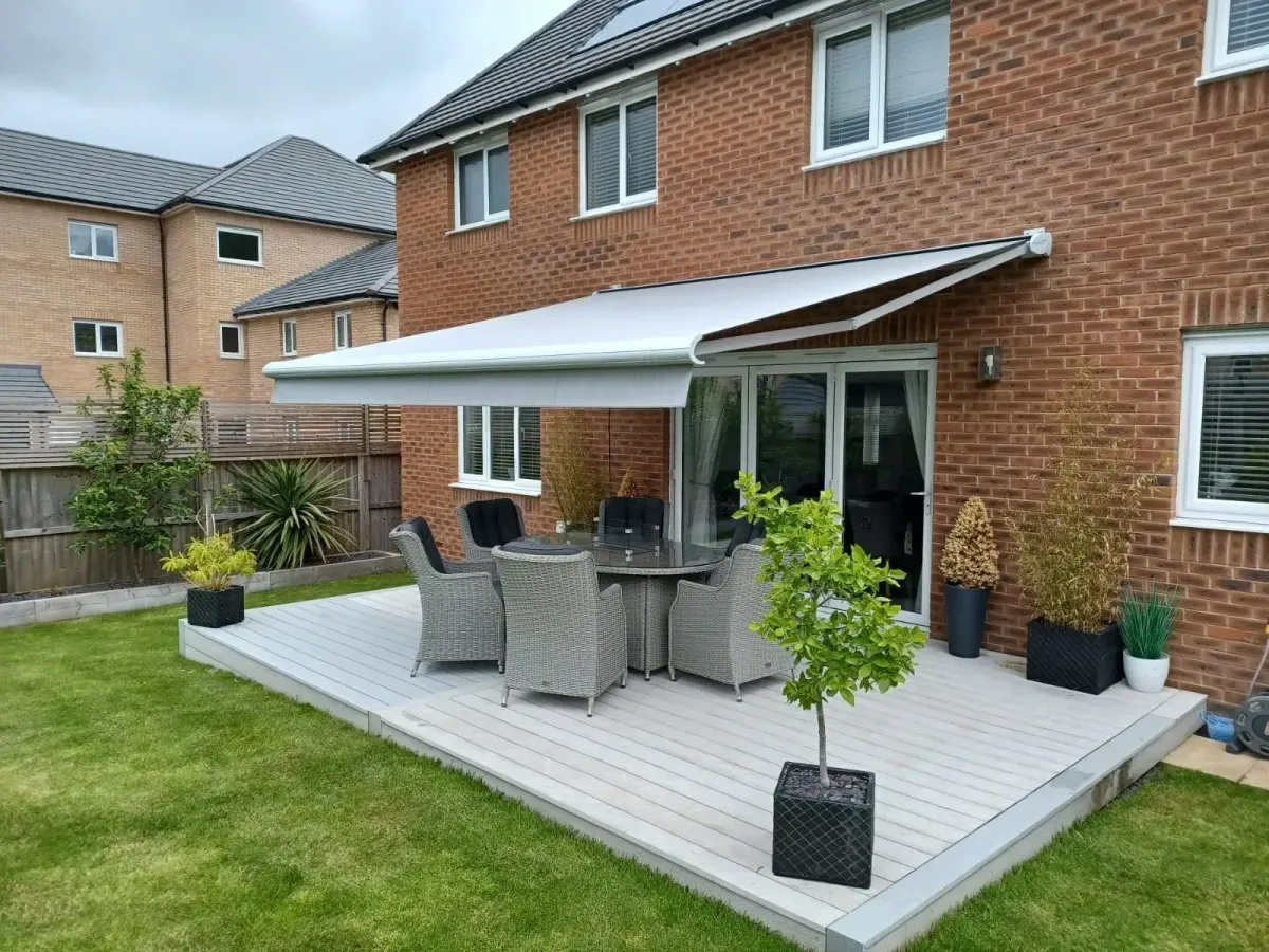 Coniston retractable awning installed on a home