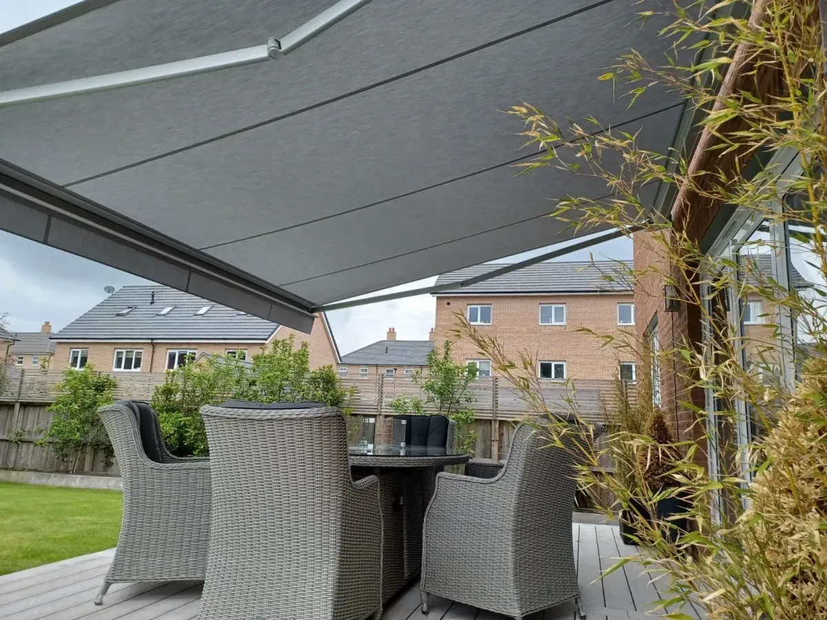 Diane Moseley Coniston awning installation